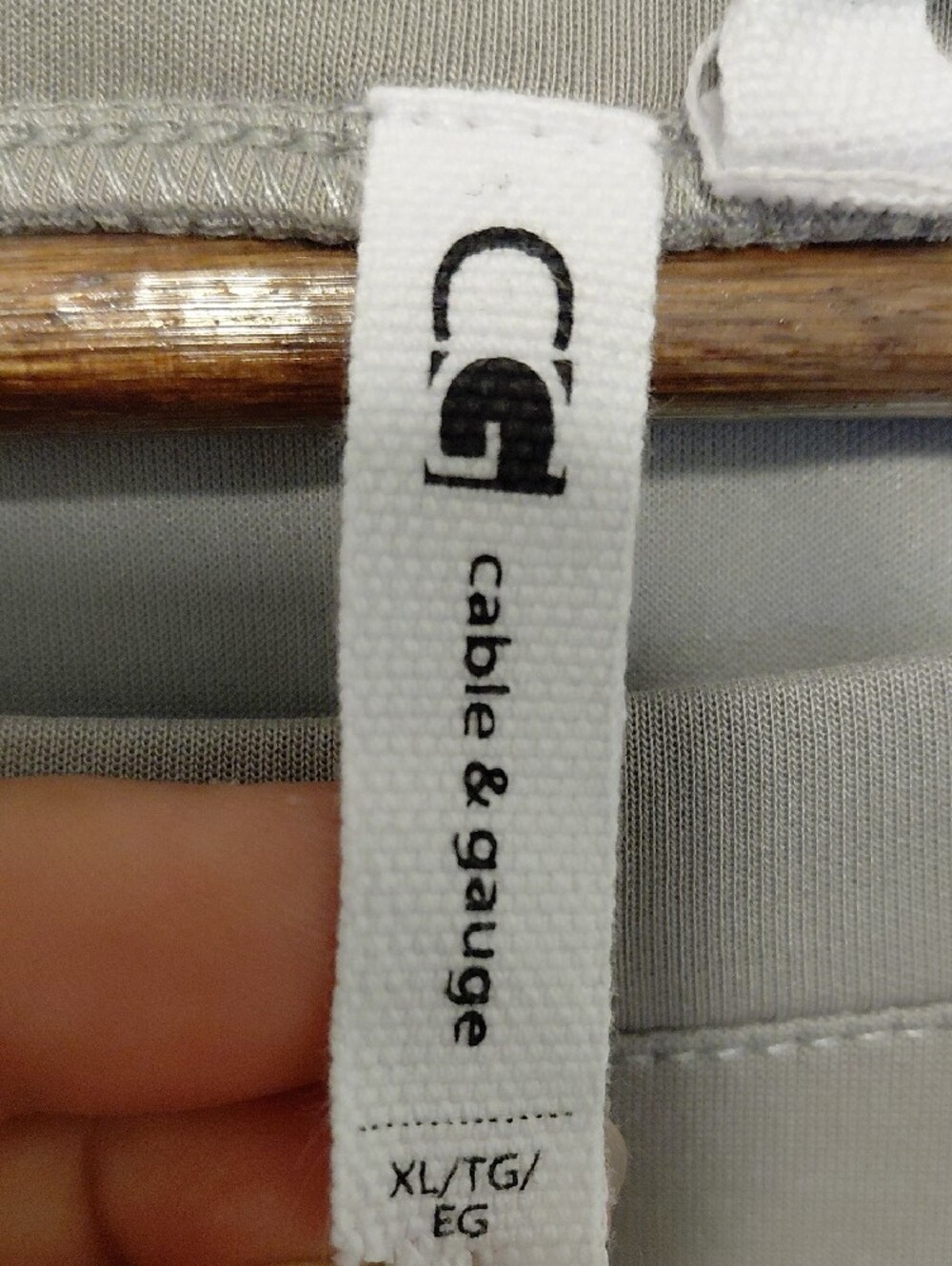 Cable & Gauge Relaxed Crew Sweatshirt in Light Taupe - Picture 2 of 6